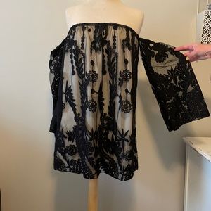 EUC! Audrey (boutique brand) black lace dress!